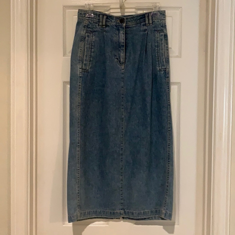 Denim skirt tea length